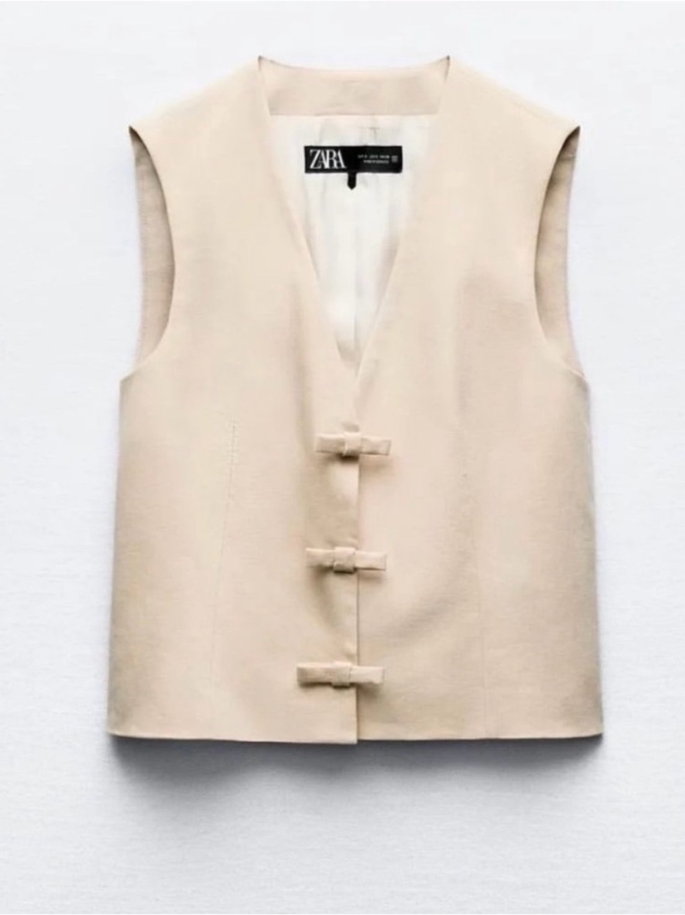 🆕 Zara linen blend snap vest XS
